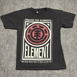 Element Mens‎ T Shirt Size M Black Endure The Elements Graphic Tee